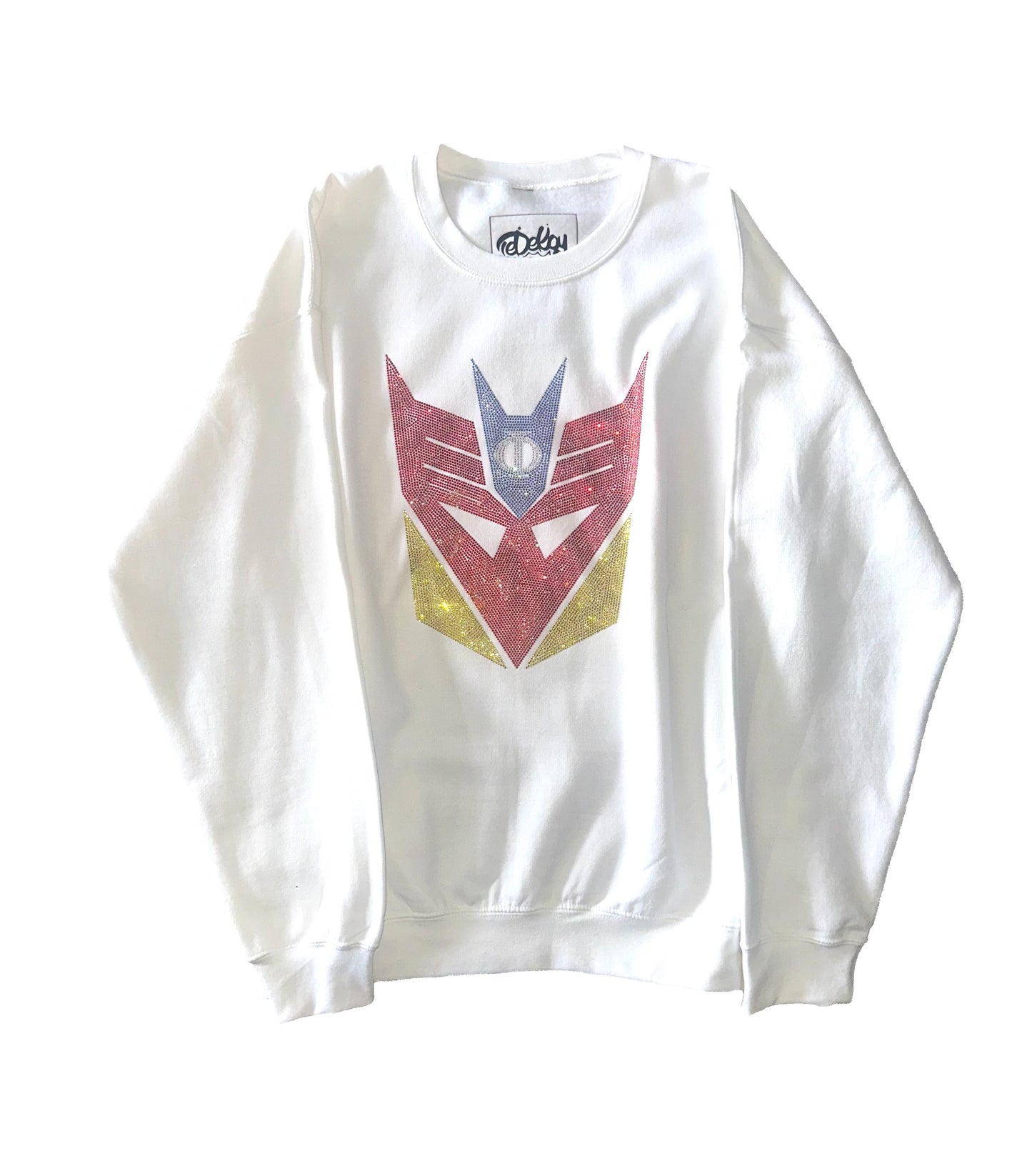 Bejeweled Decepticujo White Sweatshirt