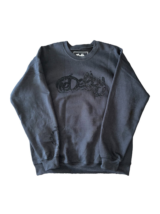 Bejeweled iedekay Black on Black Sweatshirt