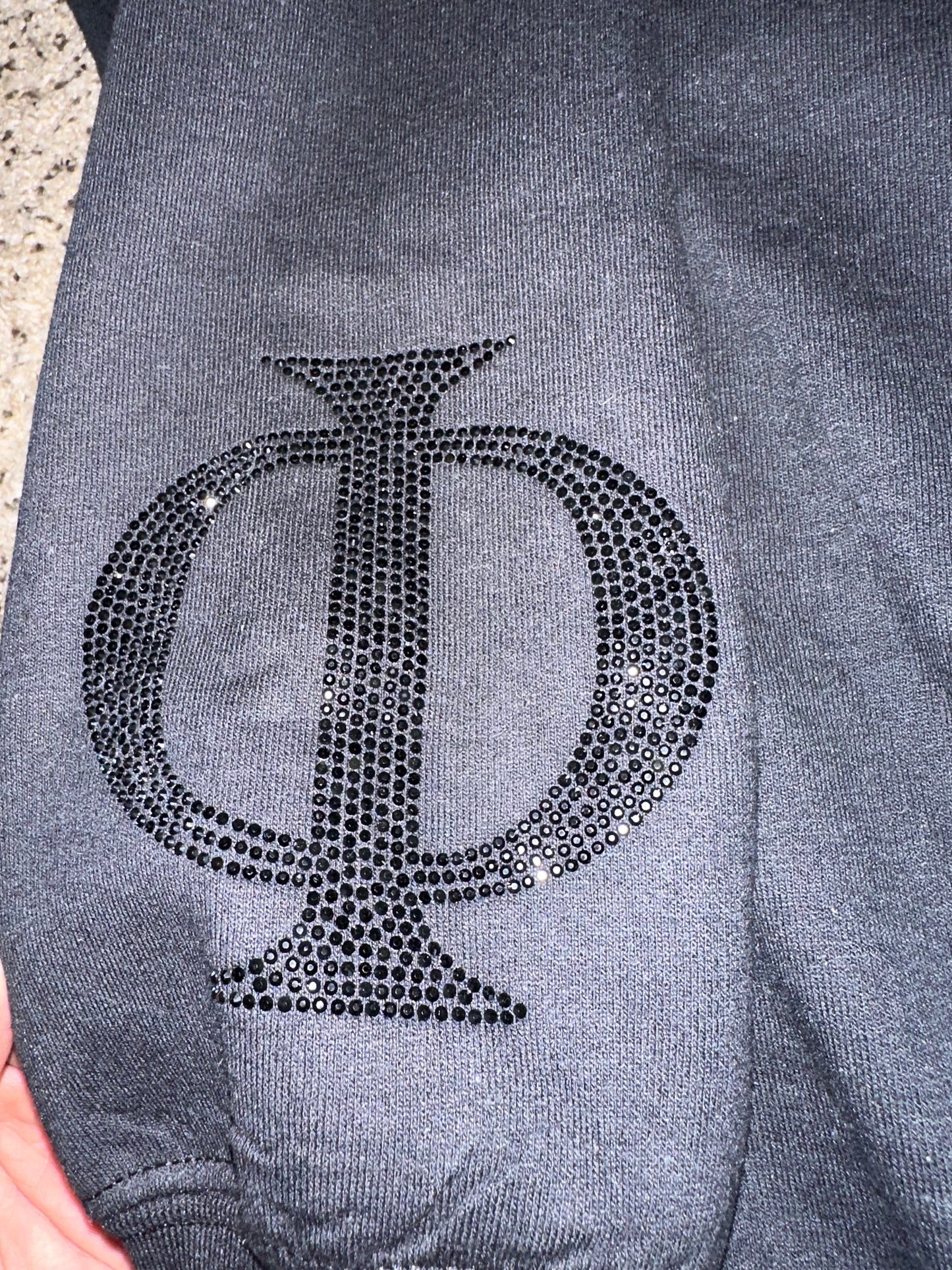 Bejeweled iedekay Black on Black Sweatshirt